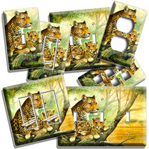 Leopard Mom Cubs African Savanna Tree Light Switch Outlet Wall Plates Room Decor - £15.17 GBP+