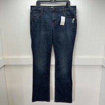 Old Navy Jeans 16 Long Bootcut Stretch Blue Denim Dark Womens Western Co... - $24.99