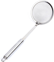 Hot Pot Fat Skimmer Spoon Fine Mesh Strainer For Skimming Grease And Foam Silver - £10.31 GBP