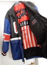 VTG MICHAEL HOBAN WHEREMI USA Leather Field Jacket Coat Parka Flag Lined... - £232.05 GBP