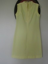 Vintage &#39;60/70&#39;s Bleeker Street Yellow Sleeveless Knee Length Dress Size 16 - £20.09 GBP