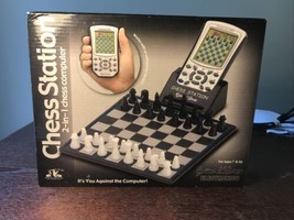 New In Box Excalibur Electronic Chess Station 2in1  Game Magnetic Board Works - £30.32 GBP