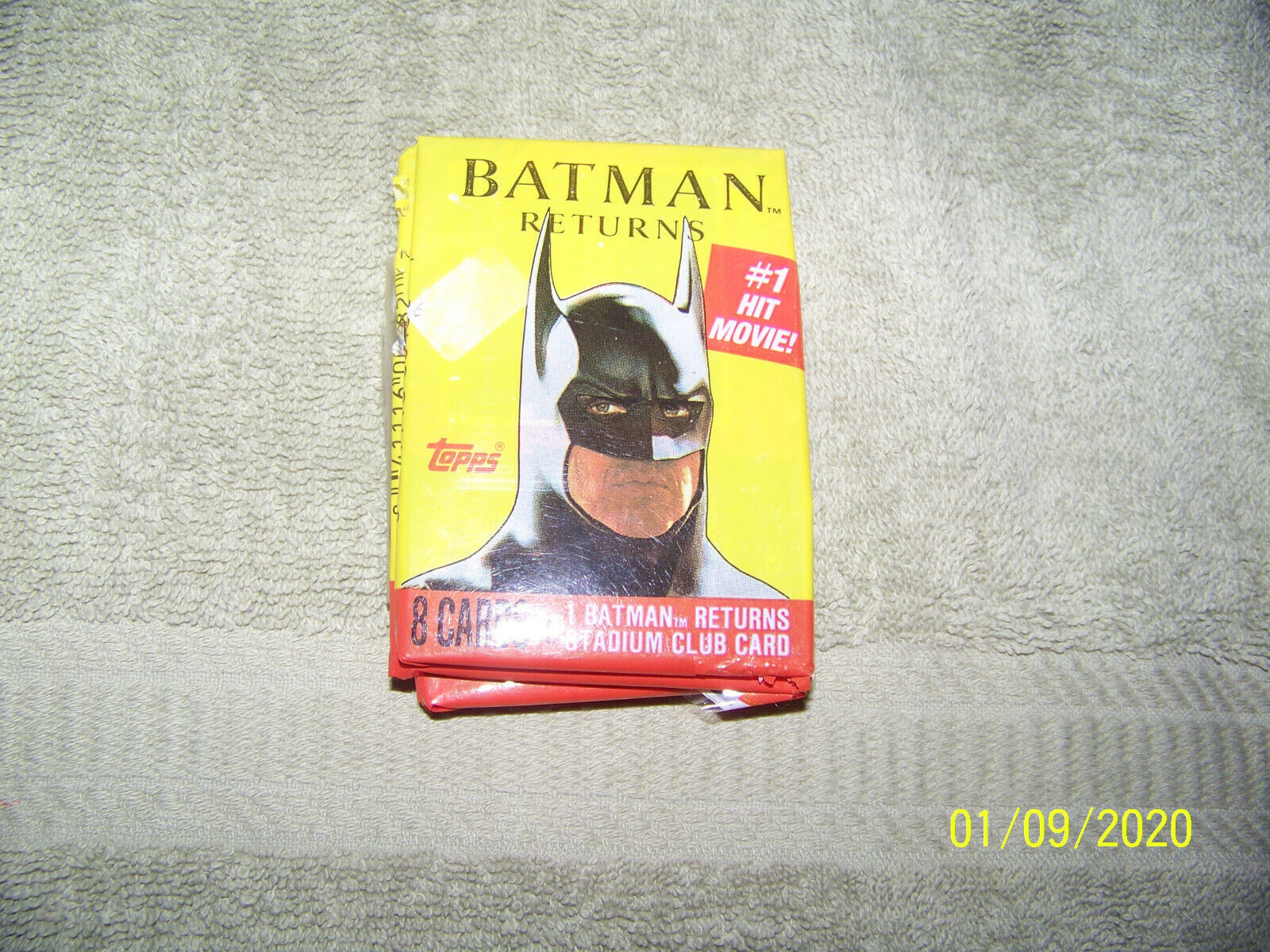 Primary image for lot of {4} sealed packs of movie cards {batmanreturns}