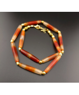 Antique Old African Carnelian Rare AGATE Traded BeadS Necklace Top Rare ... - $2,098.35 MXN