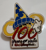 Disney 100 Years of Magic Walt Disney World Sorcerers Hat Pin 2002 - £10.66 GBP