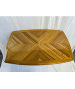 High Gloss Varnished Teak Table Top 24x37 Inch Barrel Shaped Marine Boat - $1,503.11 CAD+