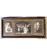 Cabinet Card Photograph Wedding Triptych Antique Framed - £112.11 GBP