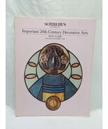 Sothebys Important 20th Century Decorative Arts Dec 7 1985 Catalog - $14.35 CAD