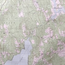 Map Unity Pond Maine 1982 Topographic Geo Survey 1:24000 27 x 22&quot; TOPO4 - $20.25