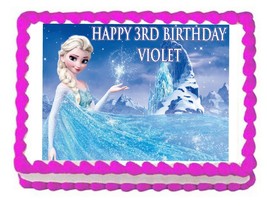 Frozen Elsa Edible Cake Image Cake Topper - £7.94 GBP+