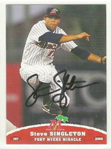 Steve Singleton signed autographed card 2009 fort myers miracle - £7.13 GBP