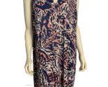 NWT Nic+Zoe Blue, Orange, White Print V Neck Sleeveless Knit A Line Dres... - $113.99