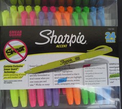 TWO SHARPIE ACCENT HIGHLIGHTERS Smear Guard Pocket Clip SELECT: TWO COLORS - $0.99