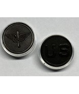 WWI, U.S. AIR SERVICE, COLLAR DISK, PINBACK, TYPE 1, INCLUDES U.S. COLLA... - $40.00