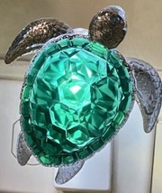 Bath &amp; Body Works Silver Emerald Green Turtle Wallflower Plug-In Nightlight - $22.28