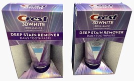 2 Crest 3D White Brilliance Deep Stain Remover Daily Toothpaste 2.1 oz Exp 06/26 - $21.15