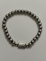 Vintage Taxco Mexico Sterling Silver Beaded Bracelet - £57.79 GBP