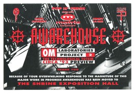 Awarehouse Shrine Expo Hall 90s LA Rave Flyer 1992 Underground Dance Party - $745.20 MXN