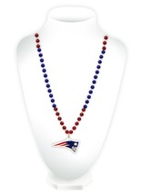 New England Patriots Beads with Medallion Mardi Gras Style - $32.99