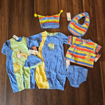 Vintage Little Me Baby Boy 7 Piece Bright Color Layette Set Lot 90s 0-3 ... - £63.45 GBP