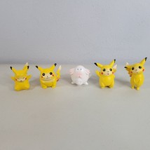 Pokemon Lot of 5 Pikachu Different Poses and Chansey Approx 1.5&quot; in Tall - £25.62 GBP