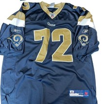 Reebok Equipment St. Louis Los Angeles Rams Chris Long #72 Jersey Mens 52 Blue - $52.07