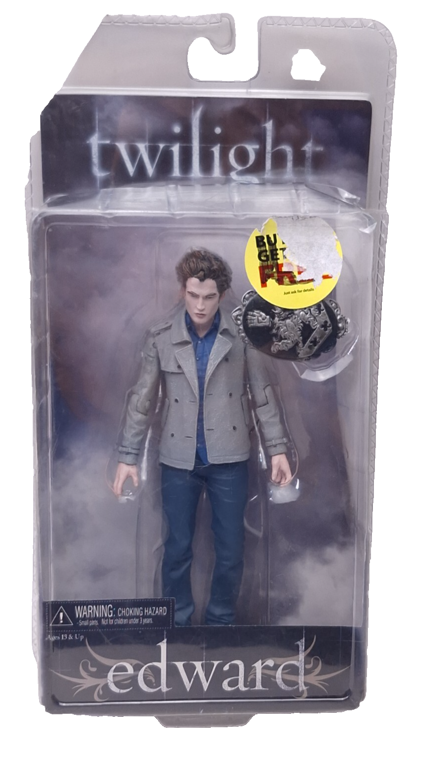 Twilight Edward Action Figure Doll Collectors Toy 2008 with Vampire Cres... - $18.68