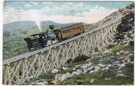 New Hampshire Postcard White Mountains Jacobs Ladder Mt Washington Railroad 1906 - £4.63 GBP