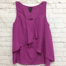 Worthington Womens Blouse Palace Orchid Purple Sleeveless Scoop Layered ... - $1.97