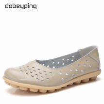 dobeyping Genuine Leather Women Flats New Cut-Outs Summer Shoes Woman Hollow Wom - £23.23 GBP