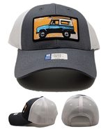 Checkered Flag Bronco New Ford Classic Gray White Mesh Snapback Era Hat Cap - £13.58 GBP