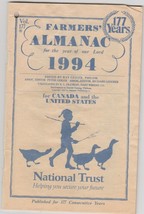 Farmers Almanac 1994 Vol. 177 for Canada and United States  National Trust - £4.66 GBP
