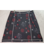 Callaway Golf A Line Skort With Liner Womens Size 10 Black Floral Slit S... - $358.96 MXN