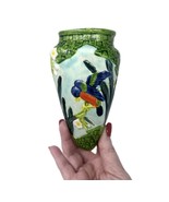 VTG Porcelain Bird On Branch Wall Pocket Vase Robin Hand-painted Cottage... - £13.67 GBP