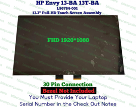 HP Envy 13T-BA000 13-BA0001CA 13-BA Touch LCD LED Screen Assembly L96784-001 - £84.95 GBP