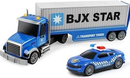 Dwi Dowellin 27" Large Friction Powered Truck Toy with Police Car,Semi T... - $28.50