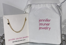 NEW Jennifer Zeuner Double Star Necklace Yellow Gold Plated stainless steel $50 - £22.55 GBP