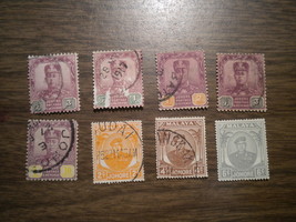 British Asia - Malaya - Johore - #61 to 135, 1904 to 1955 - 8 stamps - $1.30