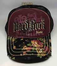 Hard Rock Cafe Couture Aruba Snapback Mesh Back Floral Embroidered Blend NWT - £33.22 GBP