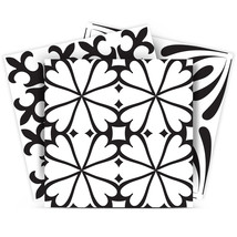 6&quot; X 6&quot; Black And White Mash Peel And Stick Removable Tiles - $1,930.24 MXN