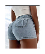  Denim Skort   Asymmetric High Rise Skirt Shorts combo 5 Pockets Jeans S... - $28.25