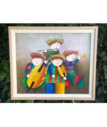 JOYCE ROYBAL Original MODERN ABSTRACT Muscians The Quartet Oil &amp; Canvas ... - $792.00