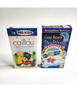 Kids VHS Lot Caillou Care Bears Lot of 2 Bedtime Stories Furry Friends - $24.21 CAD