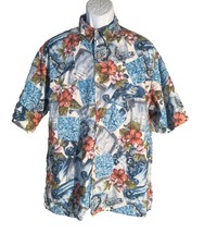 Pau Hana Hawaii Le Isole Di Sandwich Short Sleeve Button Down Hawaiian S... - $14.84