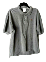 Disney Mens Polo Shirt Embroidered Mickey Mouse Gray Short Sleeves 100% Cotton L - £7.08 GBP
