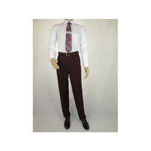 Men Apollo King Double Breasted Suit Classic Peak Lapel Pleated DM29 Burgundy image 8