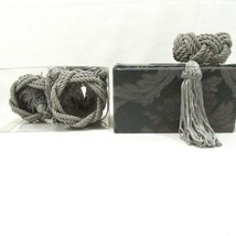 Waterford Barons Court Gray Braided 8-PC Napkin Ring Set - £41.41 GBP