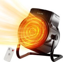 Portable Space Heater, 1500W/750W Electric Room Heater With Thermostat,, Remote - £41.06 GBP