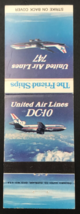 Vintage United Air Lines DC-10 747 The Friend Ships Matchbook Cover - £5.33 GBP