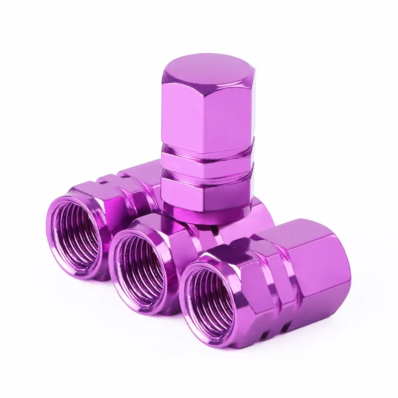 Purple Aluminum Tire Valve Stem Caps - £7.02 GBP